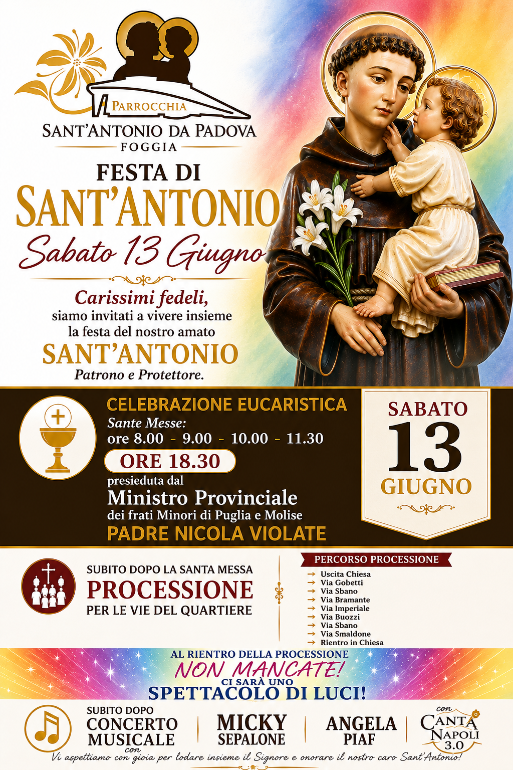 FESTA DI SANT&rsquo;ANTONIO DI PADOVA 2026
